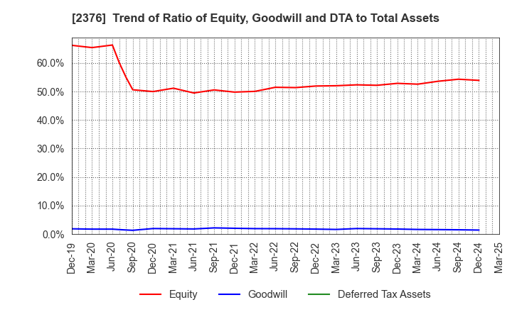 2376 SCINEX CORPORATION: Trend of Ratio of Equity, Goodwill and DTA to Total Assets